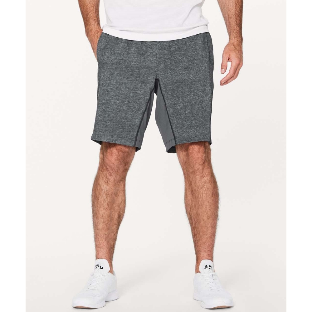 Lululemon  T.H.E. Short Luxtreme Liner pHeathered Texture Printed Mercury Coal